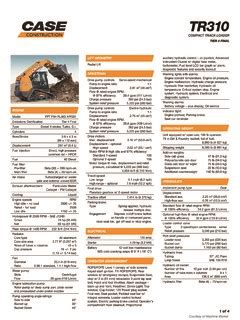 case tr310 skid steer specs